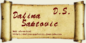 Dafina Šaptović vizit kartica